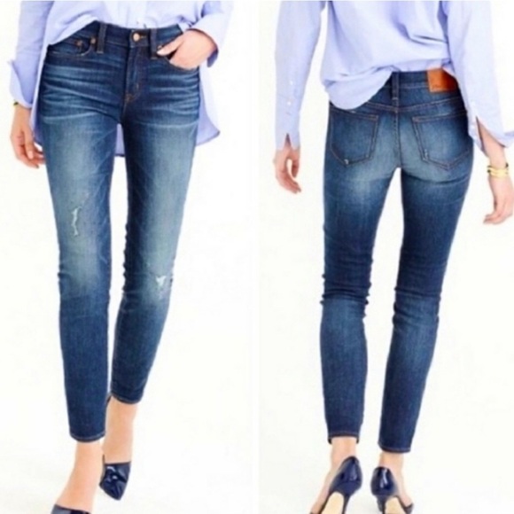 J.Crew Toothpick Factory Distressed Jeans Size 30 - Picture 1 of 6
